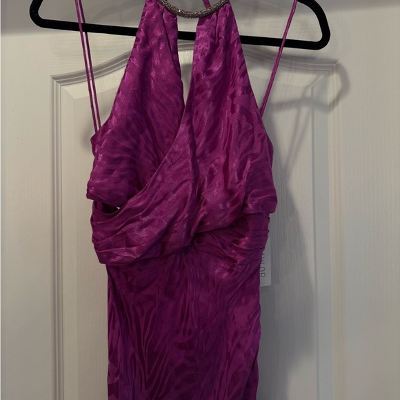 SAYLOR Vibrant Pink Halter Maxi Dress - Picture 5 of 5